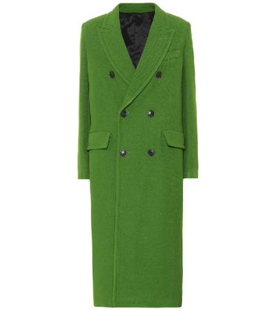 Shop Ami Alexandre Mattiussi Wool-blend Coat In Green