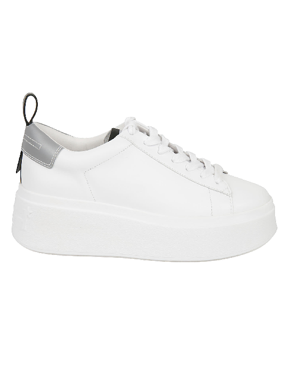 Ash 'Moon' Platform Leather Sneakers In White | ModeSens