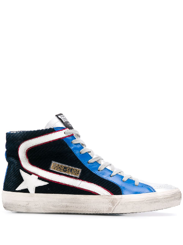 golden goose blue high tops