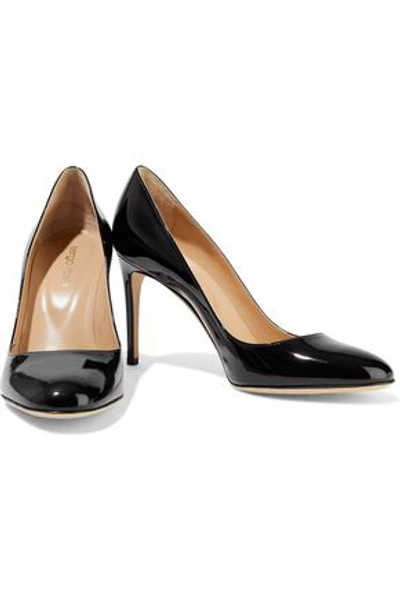 Shop Sergio Rossi Vitellino Vernice Ps Patent-leather Pumps In Black