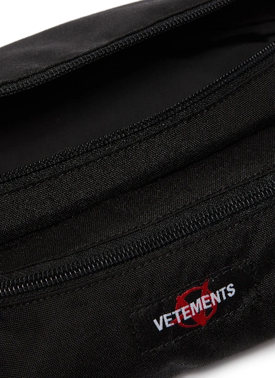 Shop Vetements 'anarchy' Bum Bag In Black