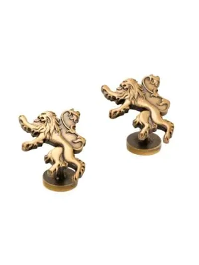 Shop Cufflinks, Inc Men's Game Of Thrones Lannister Lion Sigil Cufflinks In Gold
