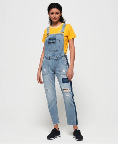 Shop Superdry Utility Dungarees In Blue