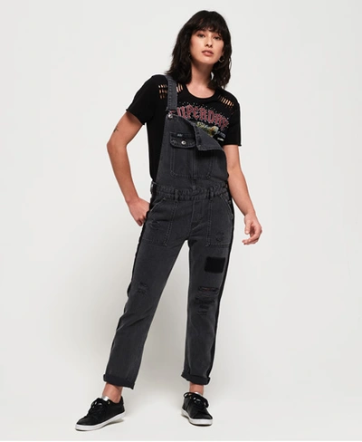Shop Superdry Utility Dungarees In Black