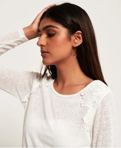 Shop Superdry Seanna Lace Top In White
