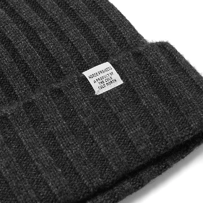 Shop Norse Projects Cashmere Wool Beanie In Grey