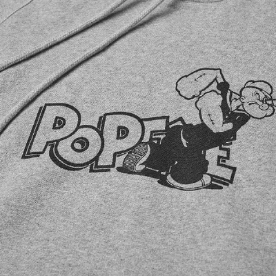 Shop Pop Trading Company Pop Trading Company X Popeye Popover Hoody In Grey