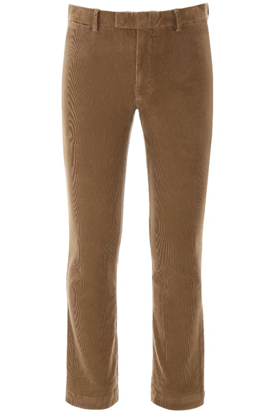 Shop Polo Ralph Lauren Corduroy Trousers In Beige (beige)