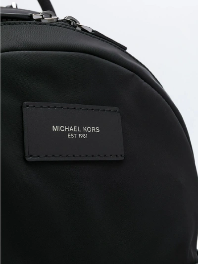 Shop Michael Kors Brooklyn Leather Backpack In Black
