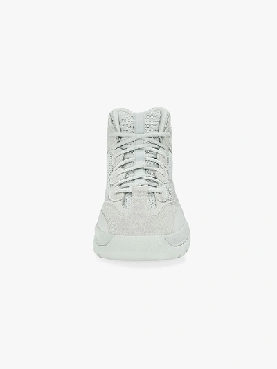 Shop Adidas Originals Adidas Yeezy Grey High Top Suede Desert Boot Sneakers In Neutrals
