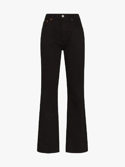 Shop Re/done Straight Leg Jeans In Black