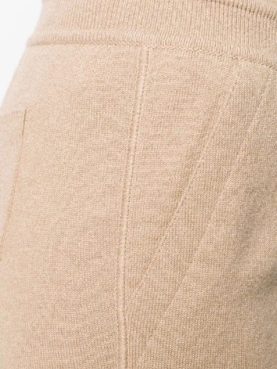 Shop Loro Piana Cashmere Knitted Trackpants In Neutrals