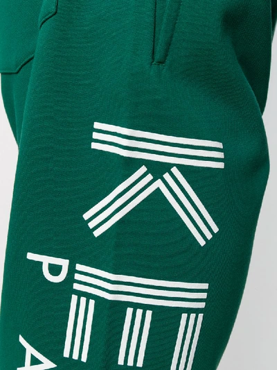 Shop Kenzo Paris Logo Track Trousers In Green