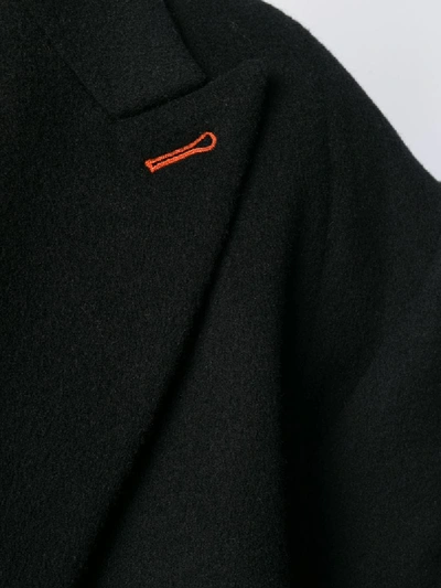 Shop Ader Error Long Boxy Fit Coat In Black