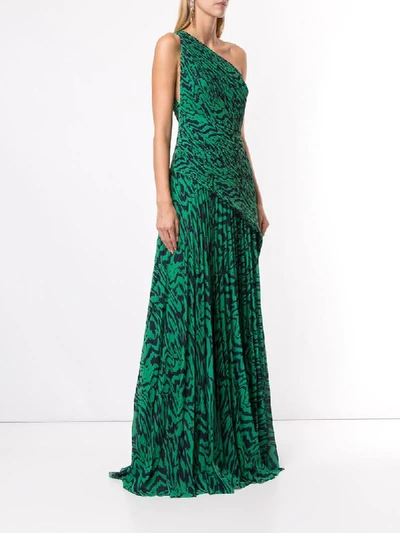 Shop Solace London Emelyne Maxi Dres In Green/blue