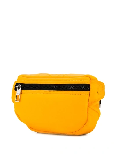 Shop Kenzo Mini Embroidered Tiger Belt Bag In Yellow