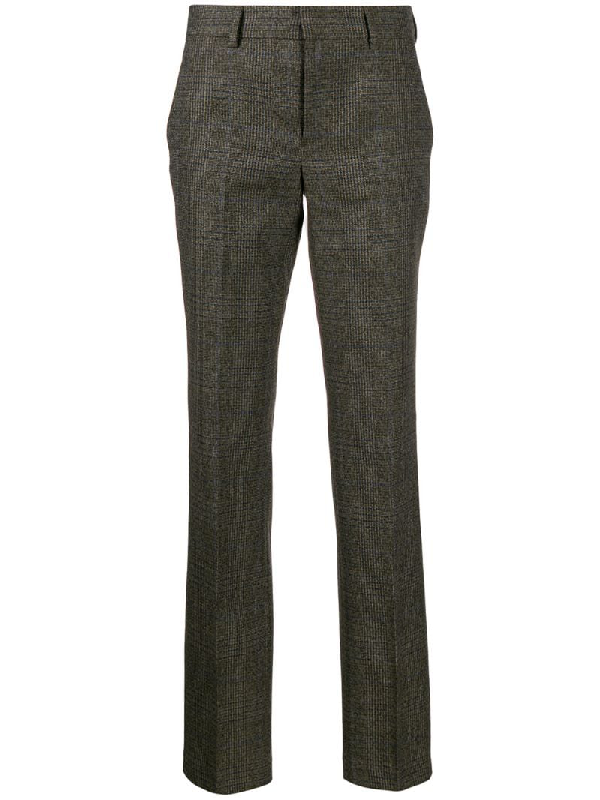 Pt01 Checked Tailored Trousers In Brown | ModeSens