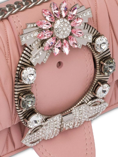 Shop Miu Miu Miu Lady Matelassé Shoulder Bag In Pink