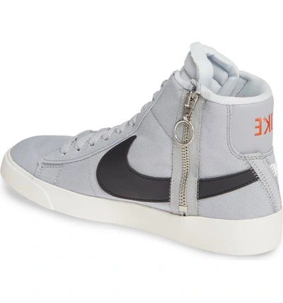 Shop Nike Blazer Mid Rebel Sneaker In Wolf Grey/ Platinum/ Orange