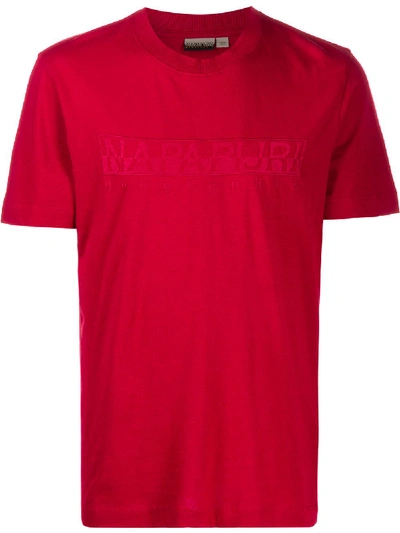 Shop Napapijri Serber T-shirt In Red