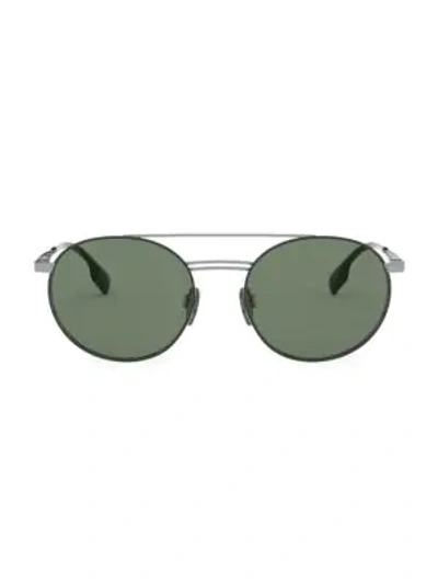 Shop Burberry 53mm Aviator Sunglasses In Green