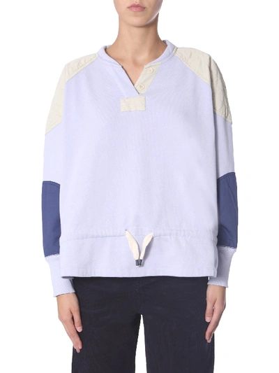 Shop Isabel Marant Étoile "nifen" Sweatshirt In Baby Blue