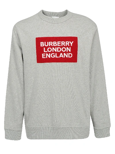 Shop Burberry Fawson Sweatshirt In Pale Grey Melange