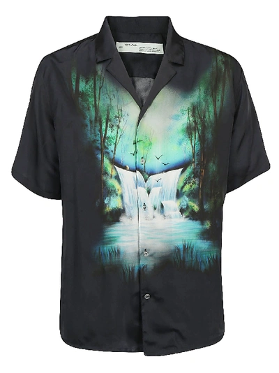 Shop Off-white Waterfall Shirt In Black Multi