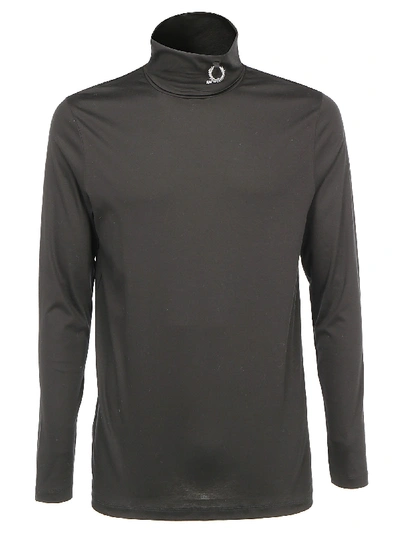 Fred Perry X Raf Simons Turtleneck T-shirt In Black | ModeSens