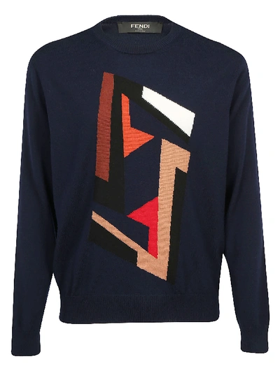 Shop Fendi Sweater In Cobalto