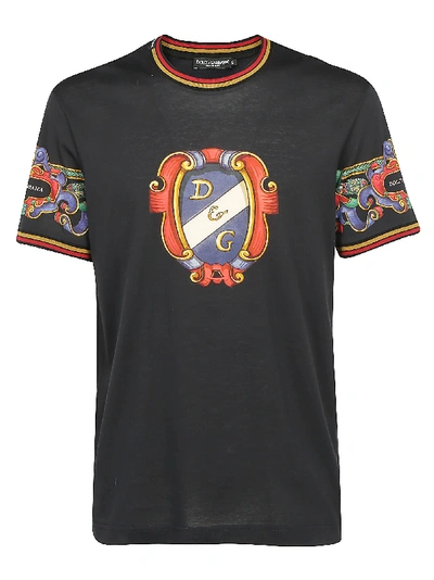 Shop Dolce & Gabbana T-shirt In D&g Fdo. Nero