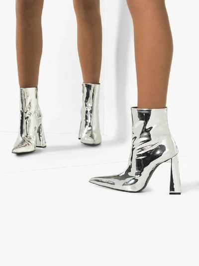 Shop Area Silver 110 Metallic Ankle Boots
