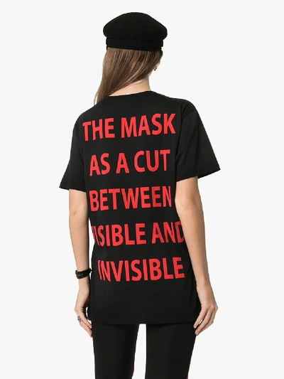 Shop Gucci Mask Print Logo T-shirt In Black