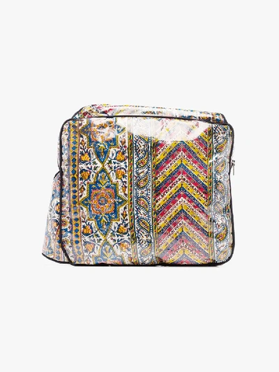 Shop Paria Farzaneh Multicoloured Iranian Print Messenger Bag In Red