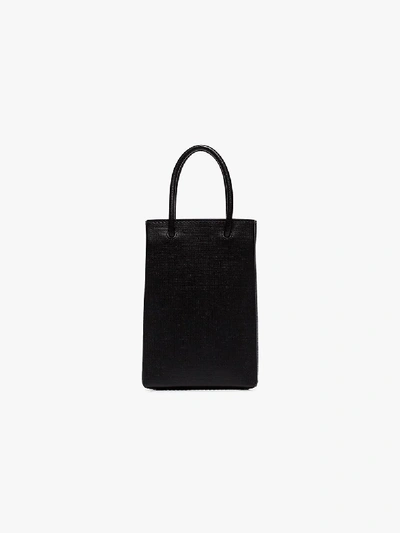 Shop Balenciaga Black Shopping Phone Holder Bag