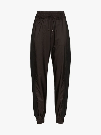 Shop Moncler Panelled Track Pants In Black