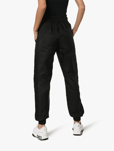 Shop Moncler Panelled Track Pants In Black