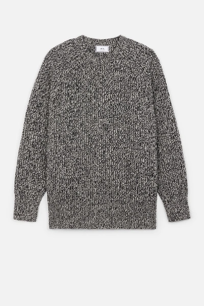 Shop Ami Alexandre Mattiussi Mouliné Crewneck Sweater In Grey
