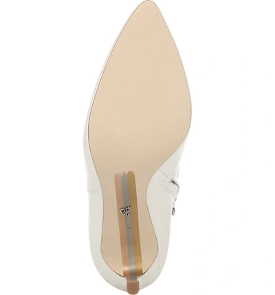 Shop Sam Edelman Wren Almond Toe Bootie In White Leather