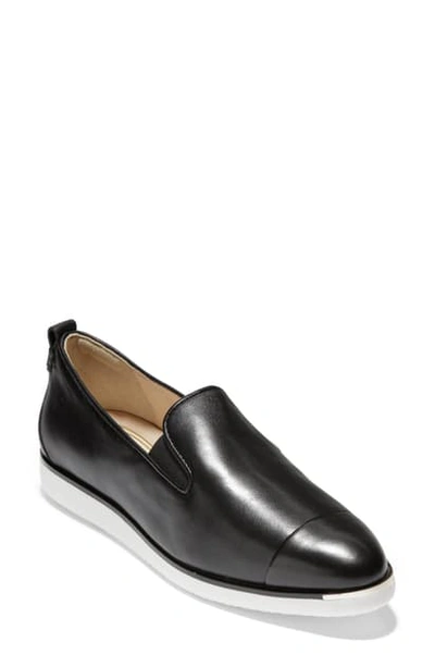 Shop Cole Haan Grand Ambition Slip-on Sneaker In Black Leather