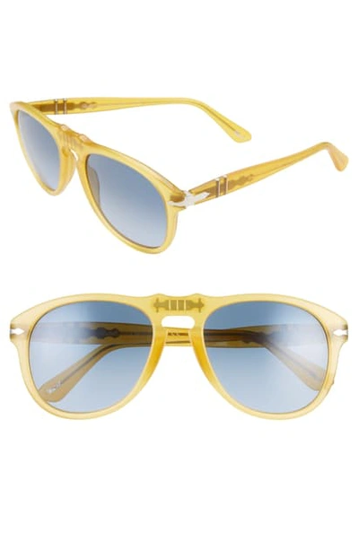 Shop Persol 54mm Gradient Aviator Sunglasses In Yellow/ Blue Gradient
