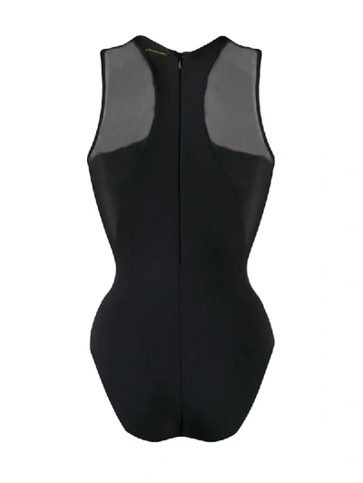 Shop Stella Mccartney Panelled Scuba Swimsuit In Black