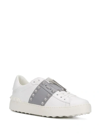 Shop Valentino Garavani Rockstud Untitled Sneakers In White