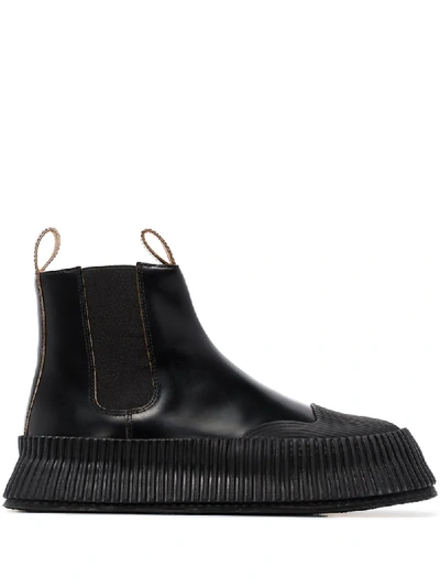 Shop Jil Sander Chelsea Ankle Boots In Black