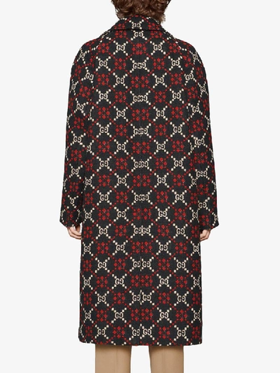 Shop Gucci Gg Diamond Coat In Black