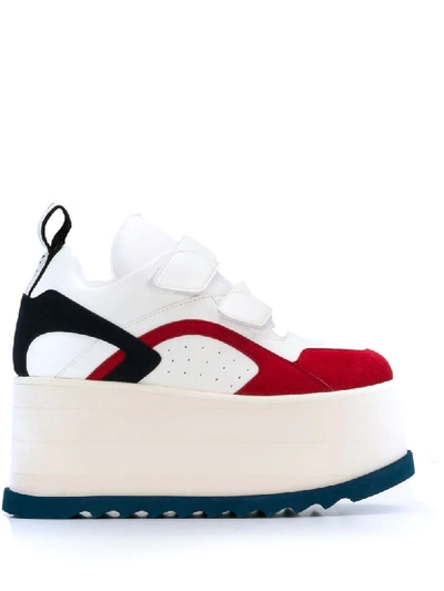 Shop Stella Mccartney Eclypse Platform Sneakers In White