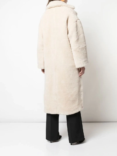 Shop Partow Textured Wool-blend Coat In Brown