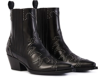 Shop Sartore Flamme Ankle Boots In Parma Nero