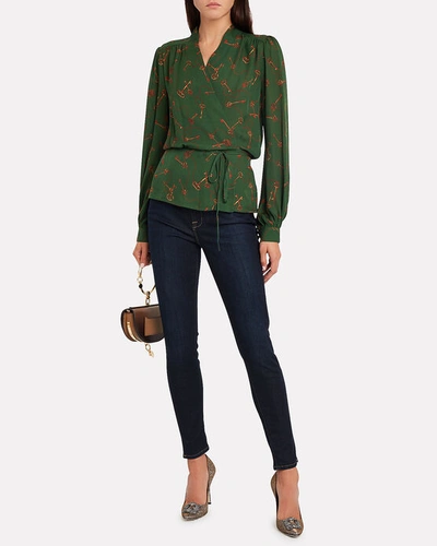 Shop L Agence L'agence Cara Georgette Wrap Blouse In Multi