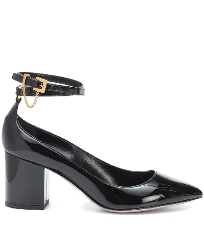 Shop Valentino Patent-leather Pumps In Black